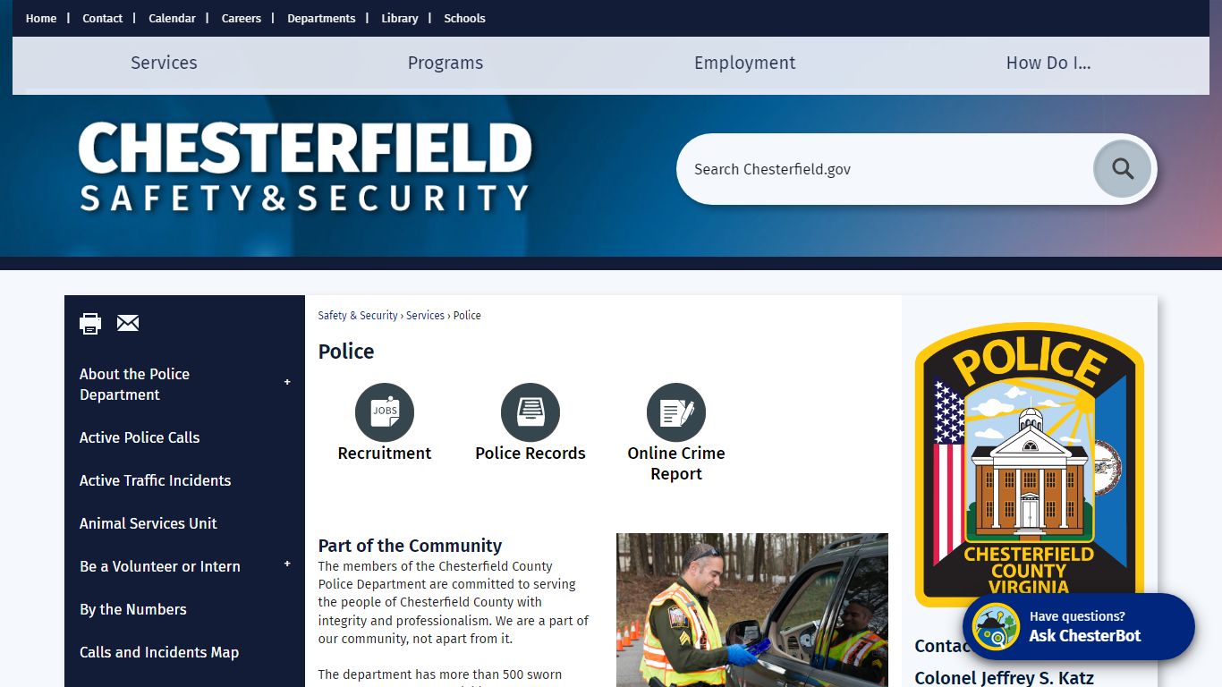 Police | Chesterfield County, VA